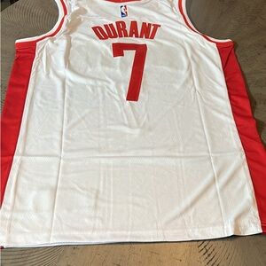 Red and White Basketball Jersey Durant